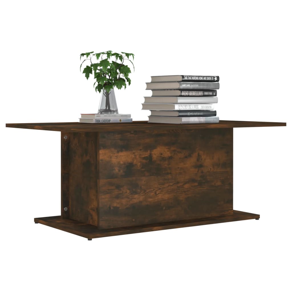 NNEVL Coffee Table Smoked Oak 102x55.5x40 cm Chipboard